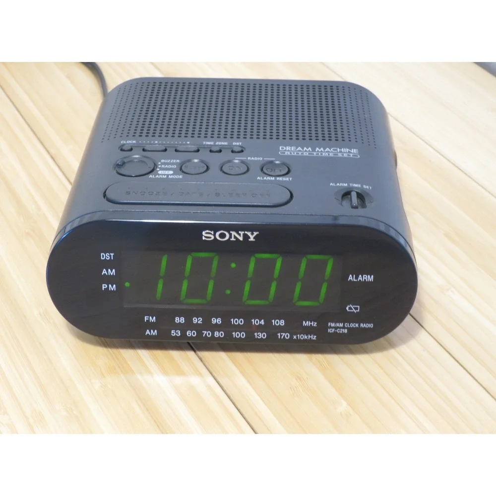 Sony Dream Machine Am/FM Radio Digital Bedside Night Alarm Clock Model ICF-C218